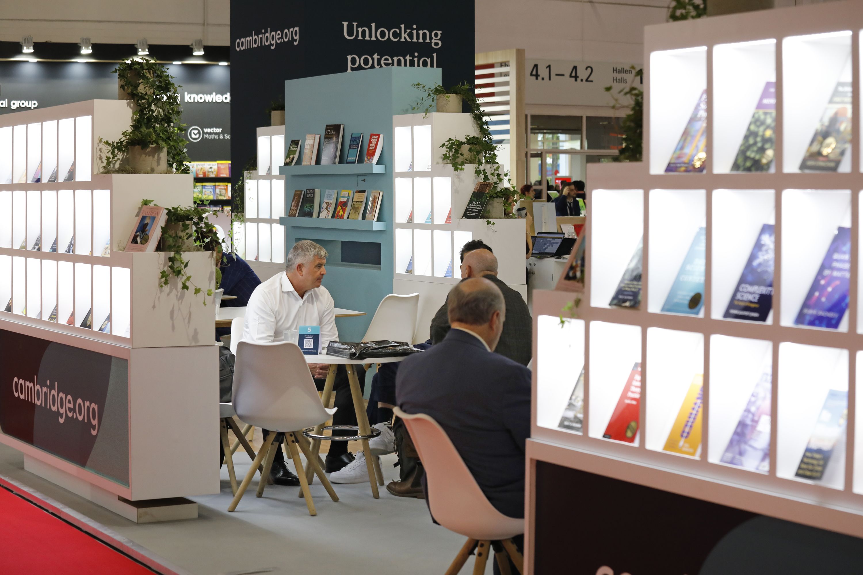 Books on display in Cambridge zone at Frankfurt book fair