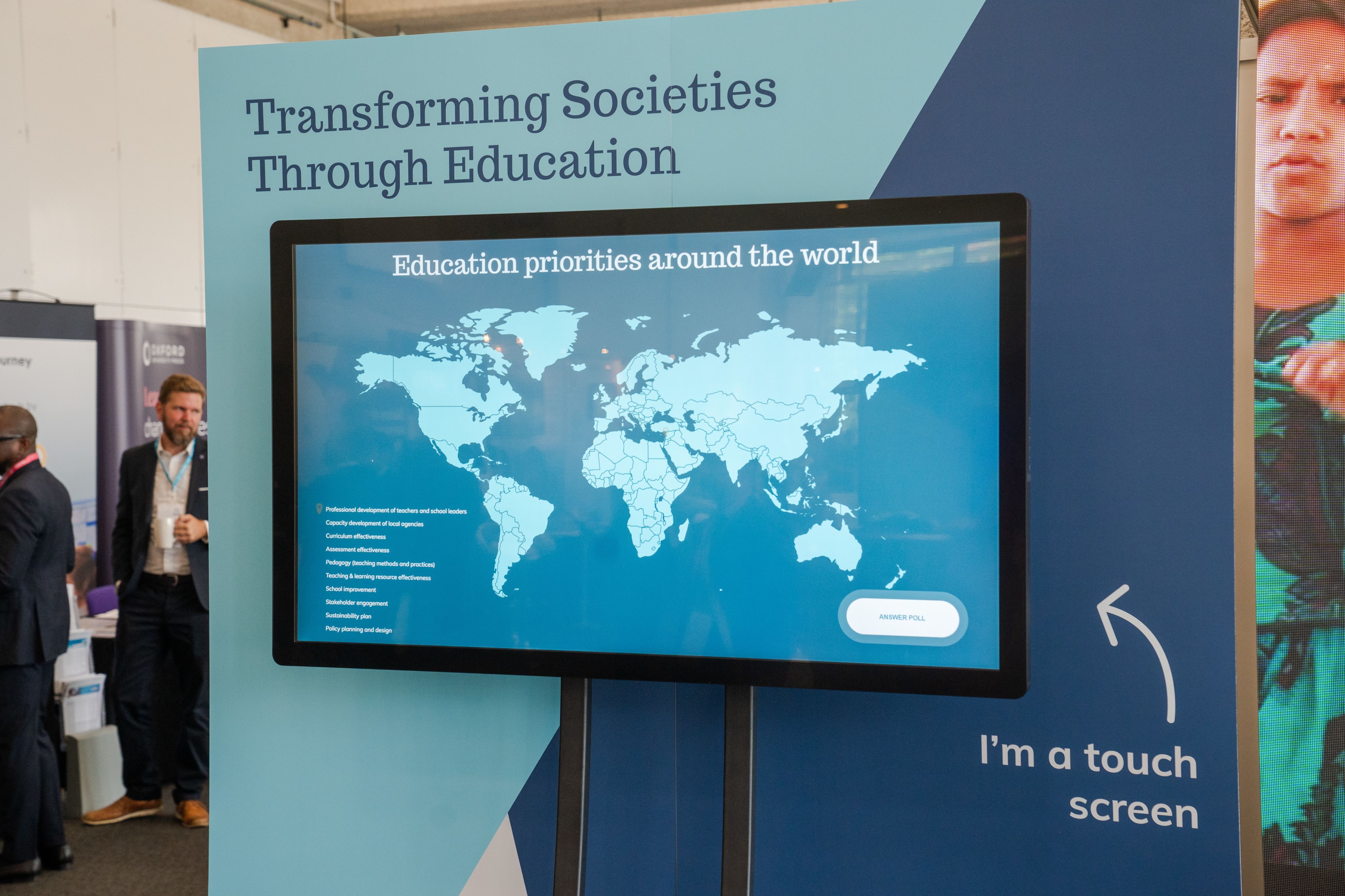 The interactive board of Cambridge Patnership of Education in EWF 2022